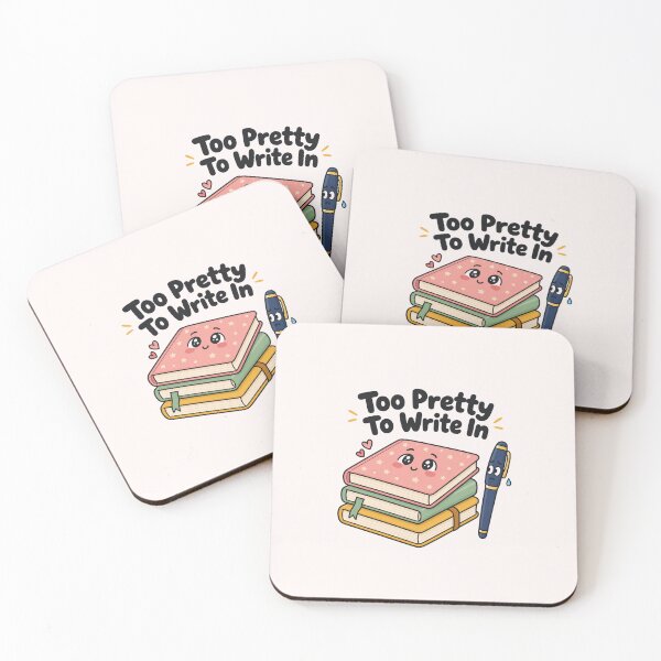 Item preview, Too Pretty To Write In – Funny Stationery Lover Notebook Journaling Illustration designed and sold by Fanverse Merchandise.