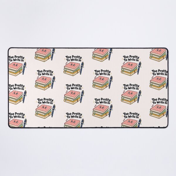 Item preview, Too Pretty To Write In – Funny Stationery Lover Notebook Journaling Illustration designed and sold by Fanverse Merchandise.