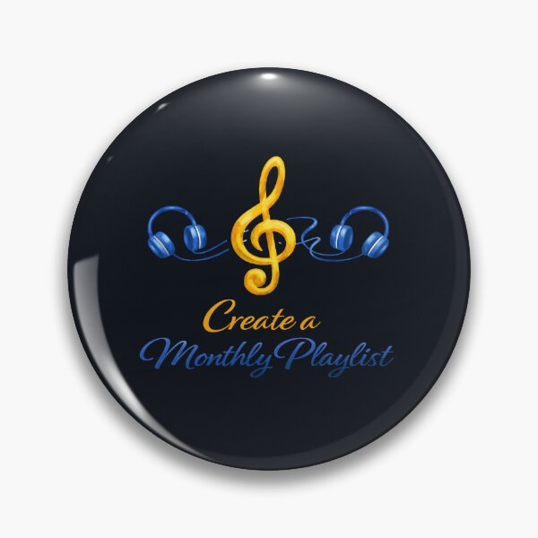 Item preview, Create a Monthly Playlist Music Lover Headphones Treble Clef designed and sold by VibeShift Studio.