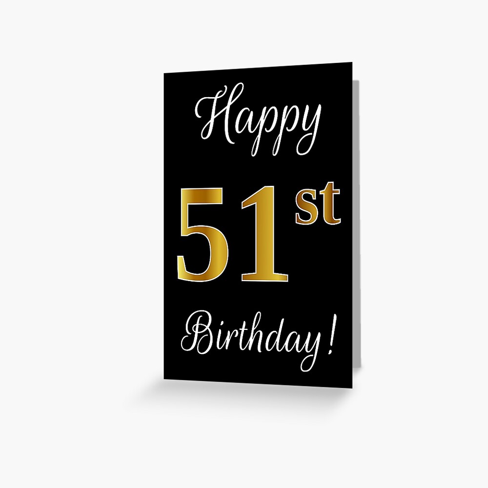 51st Birthday Card Free Printable