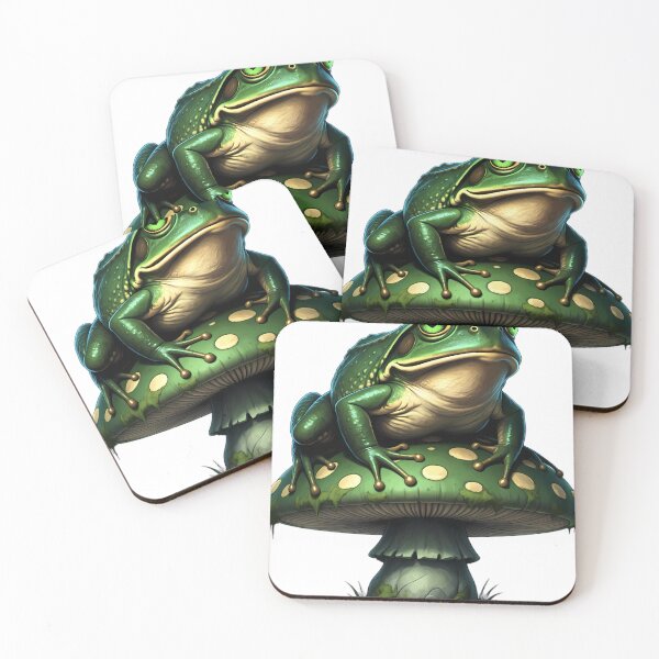Item preview, Gothic Bullfrog Deep Green Witch's Toadstool designed and sold by IllumeInk.