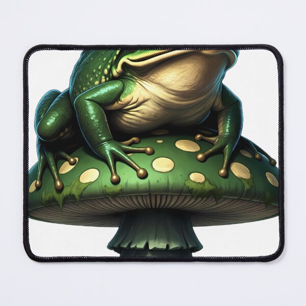 Item preview, Gothic Bullfrog Deep Green Witch's Toadstool designed and sold by IllumeInk.