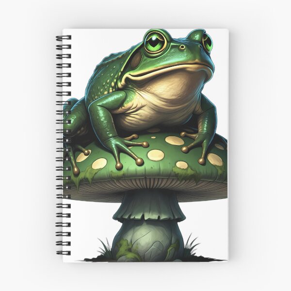 Item preview, Gothic Bullfrog Deep Green Witch's Toadstool designed and sold by IllumeInk.