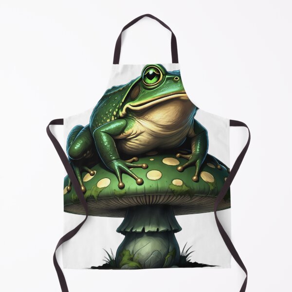 Item preview, Gothic Bullfrog Deep Green Witch's Toadstool designed and sold by IllumeInk.