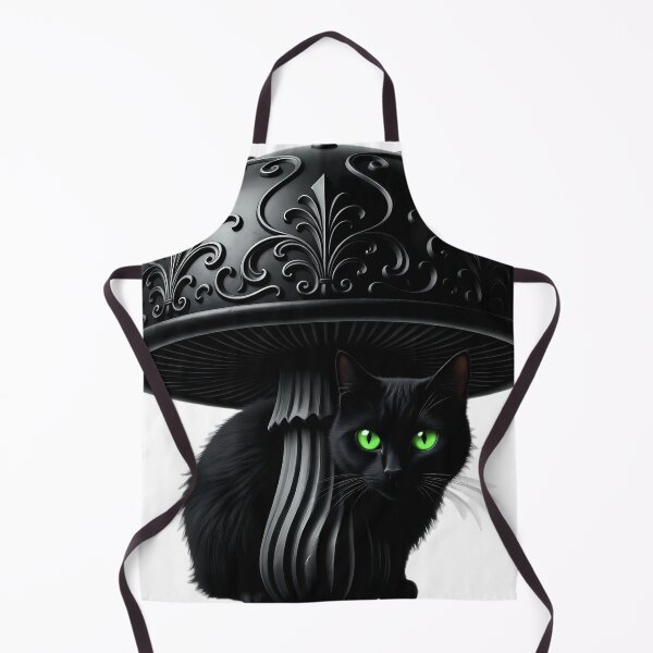 Item preview, Gothic Black Cat Obsidian Carved Toadstool designed and sold by IllumeInk.