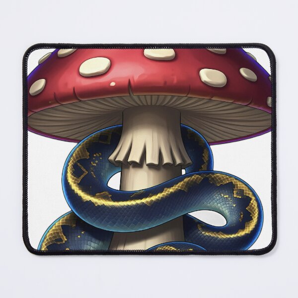 Item preview, Gothic Ball Python Coiled Amanita Toadstool designed and sold by IllumeInk.