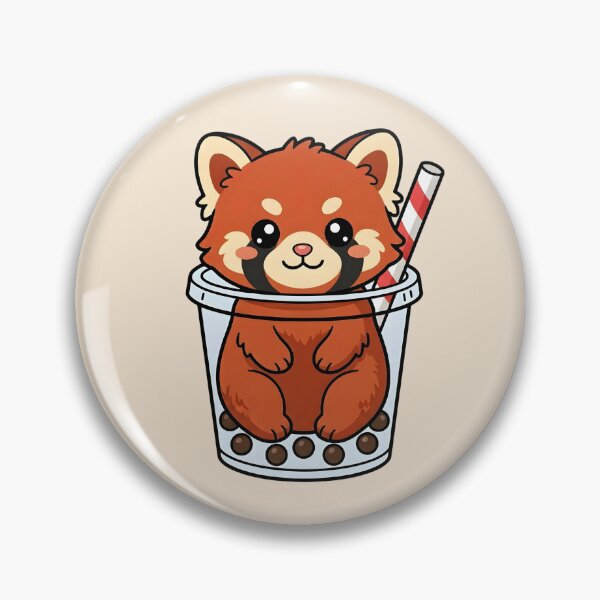 Item preview, Red Panda Bubble Tea Sticker Cute Boba Animal Gift designed and sold by Rocklights.