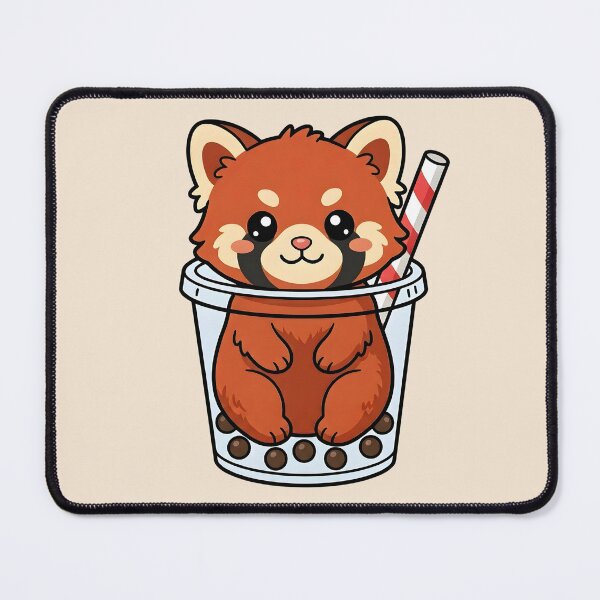 Item preview, Red Panda Bubble Tea Sticker Cute Boba Animal Gift designed and sold by Rocklights.