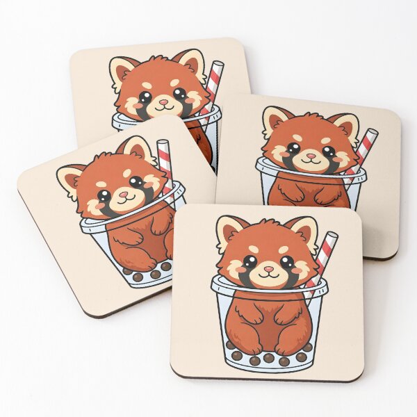 Item preview, Red Panda Bubble Tea Sticker Cute Boba Animal Gift designed and sold by Rocklights.