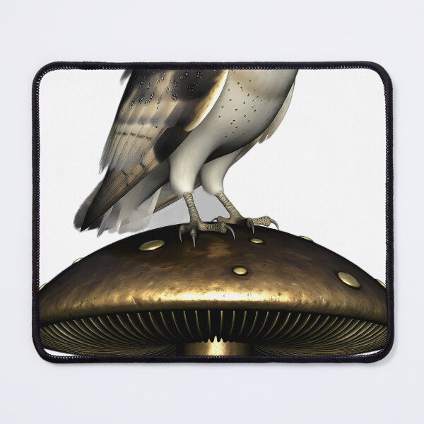Item preview, Gothic Barn Owl Antique Brass Toadstool designed and sold by IllumeInk.