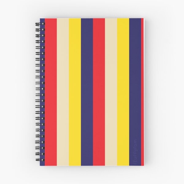 Item preview, Blue red yellow cream thick vertical striped pattern designed and sold by fluffyfamcraft.