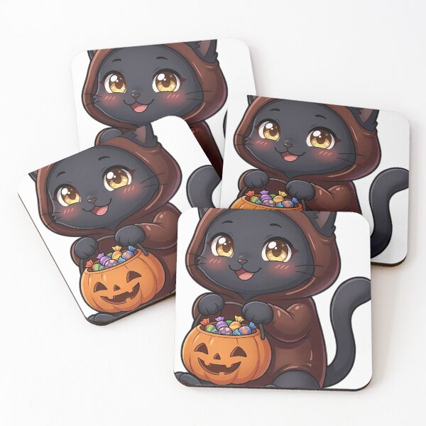 Item preview, Cute Black Cat Chocolate Cherry Candy Costume Trick-or-Treat designed and sold by pumsquare.