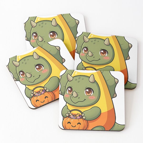 Item preview, Cute Chibi Triceratops Candy Corn Costume Trick-or-Treat designed and sold by pumsquare.