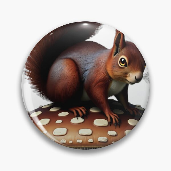 Item preview, Gothic Red Squirrel Crimson Amanita Toadstool designed and sold by IllumeInk.