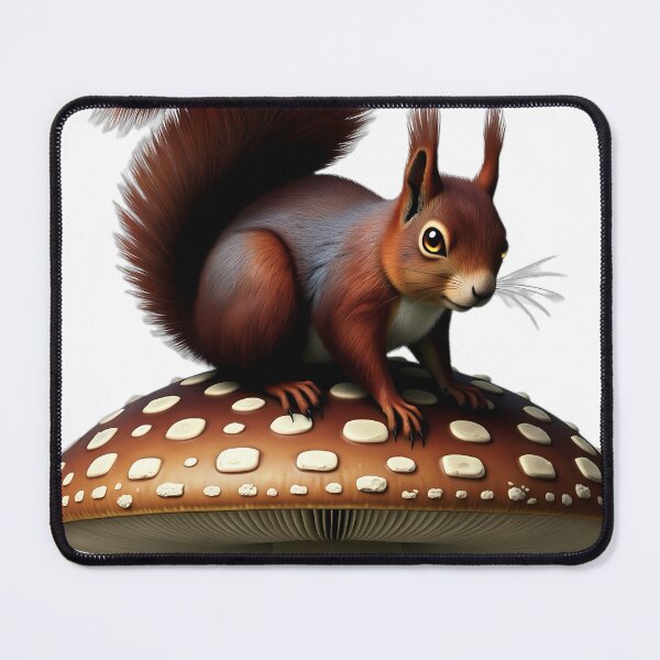 Item preview, Gothic Red Squirrel Crimson Amanita Toadstool designed and sold by IllumeInk.