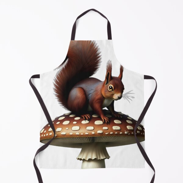 Item preview, Gothic Red Squirrel Crimson Amanita Toadstool designed and sold by IllumeInk.