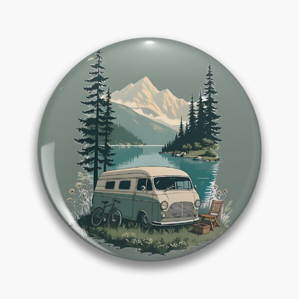 Item preview, Vintage Camper by the Lake designed and sold by Neural-canvas.
