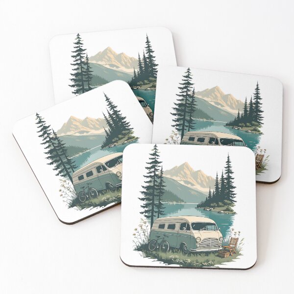 Item preview, Vintage Camper by the Lake designed and sold by Neural-canvas.