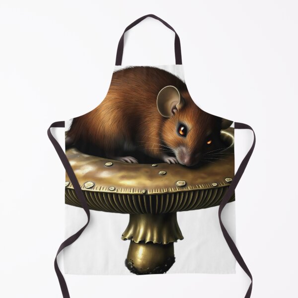 Item preview, Gothic Field Mouse Antique Brass Toadstool designed and sold by IllumeInk.