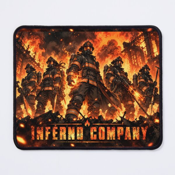 Item preview, Inferno Company Rising - Pyrokinetic Firefighter Anime T-Shirt designed and sold by Fanverse Merchandise.