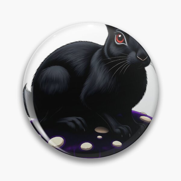 Item preview, Gothic Black Hare Amethyst Toadstool designed and sold by IllumeInk.