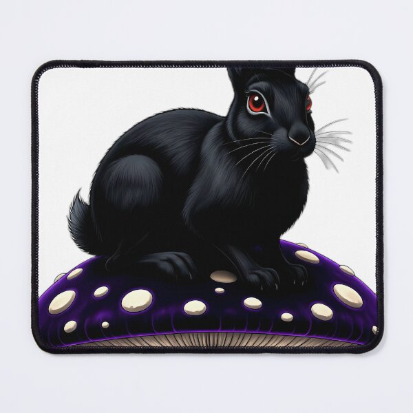 Item preview, Gothic Black Hare Amethyst Toadstool designed and sold by IllumeInk.