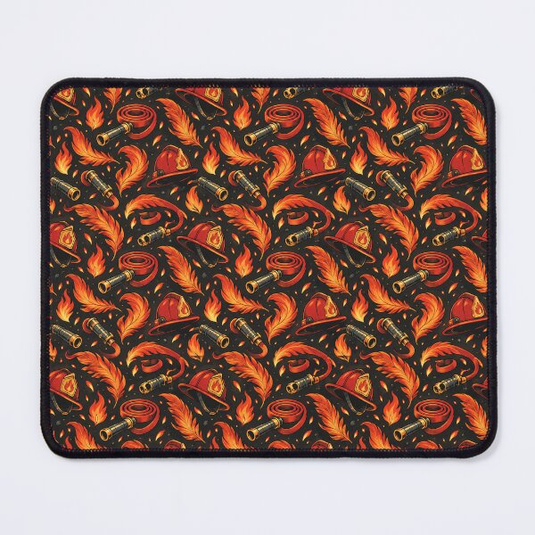 Item preview, Ember Squad Doodles - Seamless Firefighter Anime Pattern designed and sold by Fanverse Merchandise.