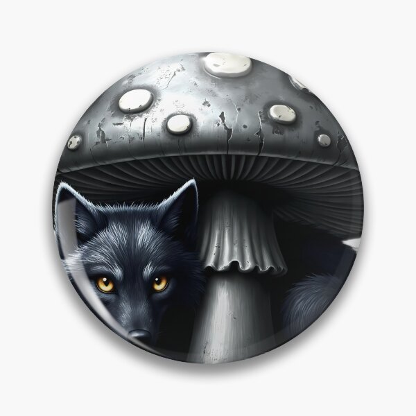 Item preview, Gothic Wolf Cub Weathered Pewter Toadstool designed and sold by IllumeInk.
