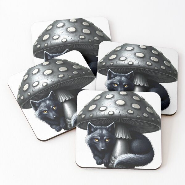 Item preview, Gothic Wolf Cub Weathered Pewter Toadstool designed and sold by IllumeInk.