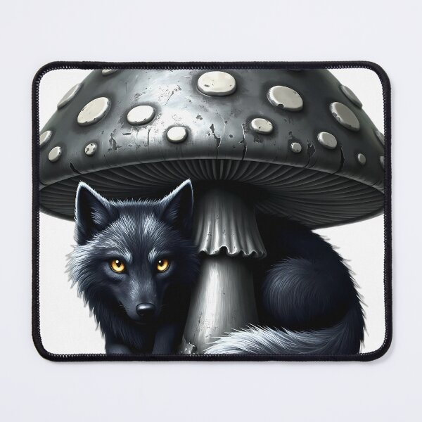 Item preview, Gothic Wolf Cub Weathered Pewter Toadstool designed and sold by IllumeInk.