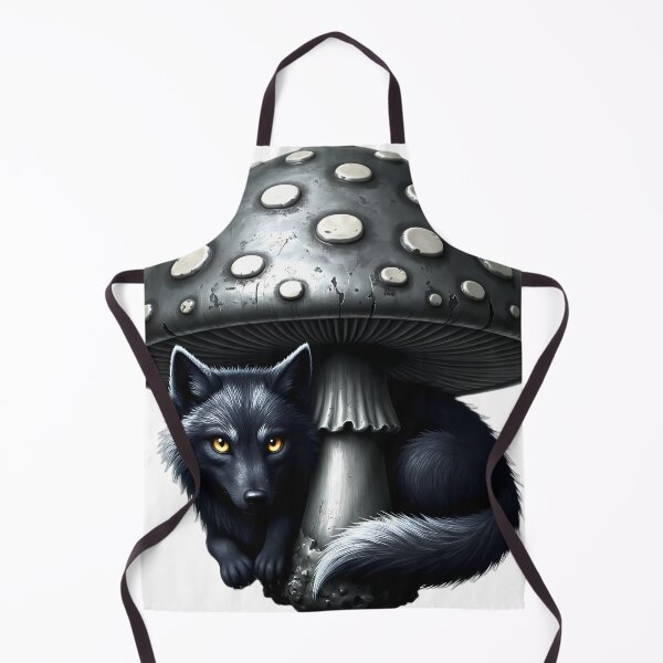 Item preview, Gothic Wolf Cub Weathered Pewter Toadstool designed and sold by IllumeInk.