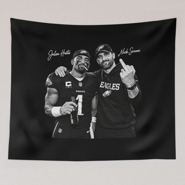 Item preview, Jalen Hurts Nick Sirianni Philadelphia Football Fan designed and sold by Lalanian-Shop.