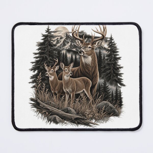 Item preview, Deer Family Forest Hunter Outdoorsman designed and sold by drawwiika+44.