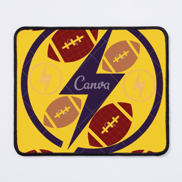 Item preview, Yellow Football Lighting Bolt Pattern Design designed and sold by ngalalem.