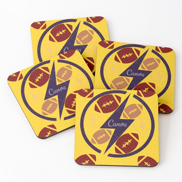 Item preview, Yellow Football Lighting Bolt Pattern Design designed and sold by ngalalem.