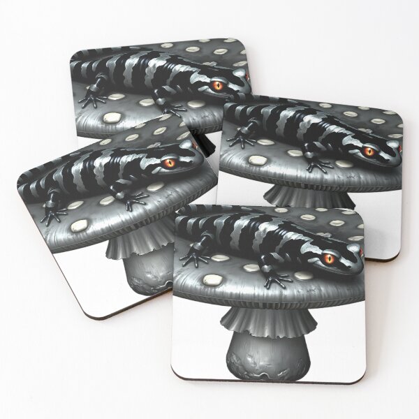 Item preview, Gothic Marbled Salamander Pewter Toadstool designed and sold by IllumeInk.