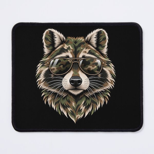 Item preview, Raccoon Camouflage Hunter Wildlife designed and sold by drawwiika+44.