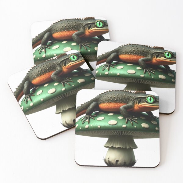 Item preview, Gothic Crested Newt Jade Toadstool designed and sold by IllumeInk.