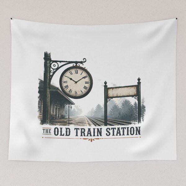 Item preview, The Old Train Station – Platform at Night designed and sold by BernoNickel.