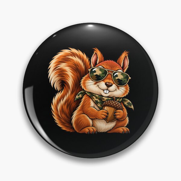 Item preview, Squirrel With Camo Sunglasses Acorn Woodland Animal designed and sold by drawwiika+44.