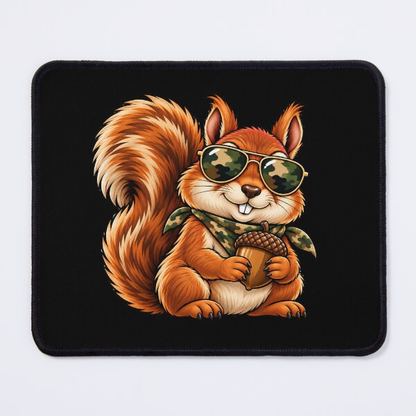 Item preview, Squirrel With Camo Sunglasses Acorn Woodland Animal designed and sold by drawwiika+44.