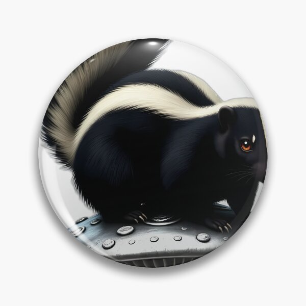 Item preview, Gothic Skunk Antique Silver Toadstool designed and sold by IllumeInk.