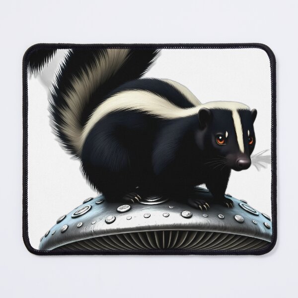 Item preview, Gothic Skunk Antique Silver Toadstool designed and sold by IllumeInk.