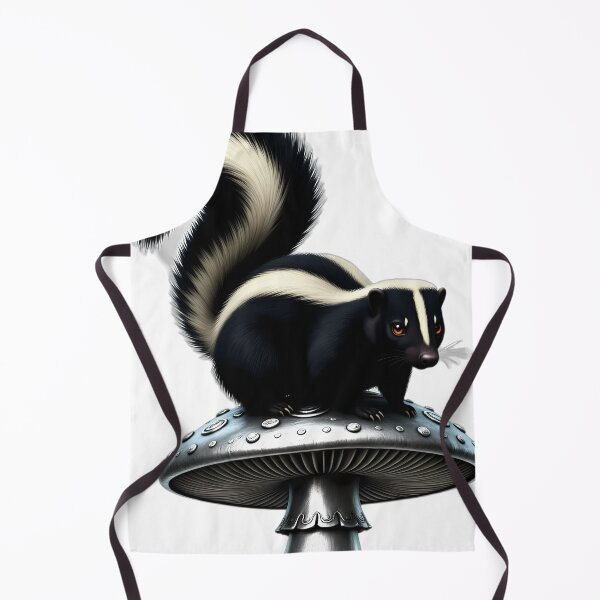 Item preview, Gothic Skunk Antique Silver Toadstool designed and sold by IllumeInk.