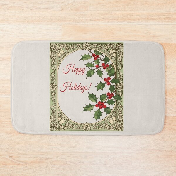 Item preview, Holly-Berry Art-Nouveau Greeting designed and sold by taiche.