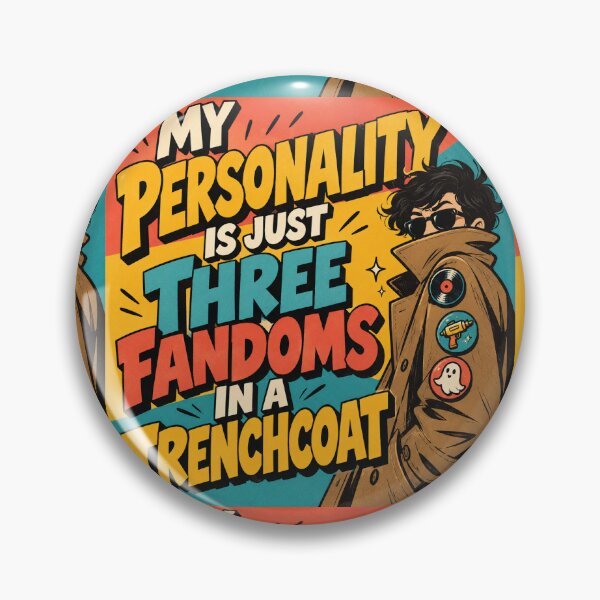 Item preview, My Personality Is Just Three Fandoms In A Trenchcoat - Funny Fandom T-Shirt designed and sold by Fanverse Merchandise.