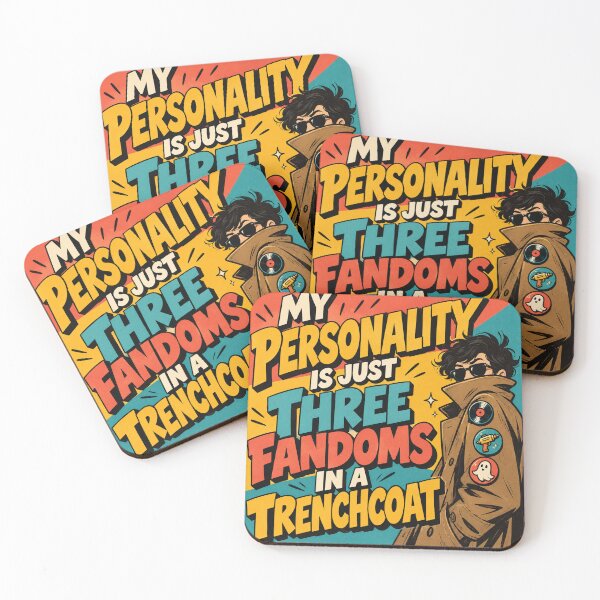 Item preview, My Personality Is Just Three Fandoms In A Trenchcoat - Funny Fandom T-Shirt designed and sold by Fanverse Merchandise.