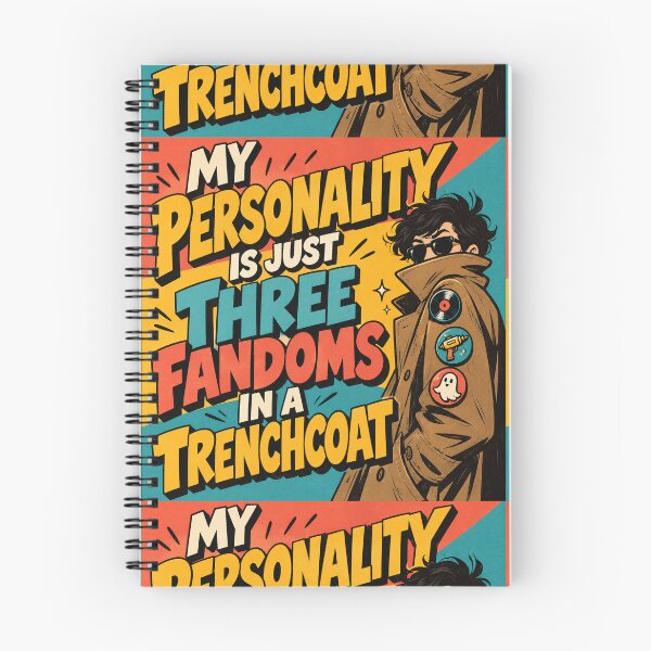 Artikelvorschau, Meine Persönlichkeit besteht nur aus drei Fandoms in einem Trenchcoat - Lustiges Fandom-T-Shirt entworfen und verkauft von Fanverse Merchandise.