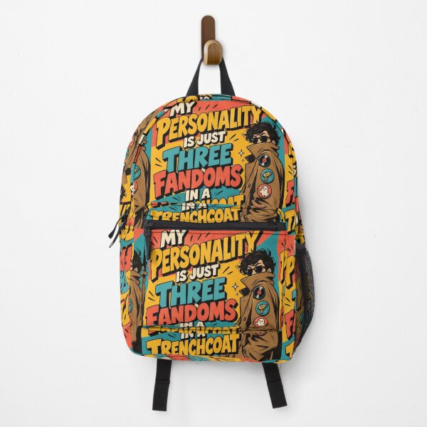 Item preview, My Personality Is Just Three Fandoms In A Trenchcoat - Funny Fandom T-Shirt designed and sold by Fanverse Merchandise.