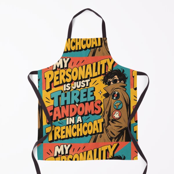 Item preview, My Personality Is Just Three Fandoms In A Trenchcoat - Funny Fandom T-Shirt designed and sold by Fanverse Merchandise.